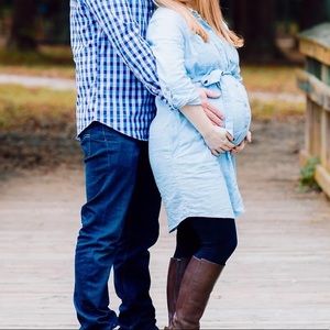 Motherhood Maternity Chambray Dress